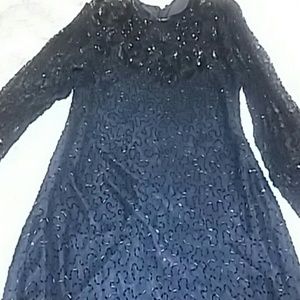 Womens Sequence black mid dress